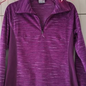 Columbia womens purple fleece half zip pullover M